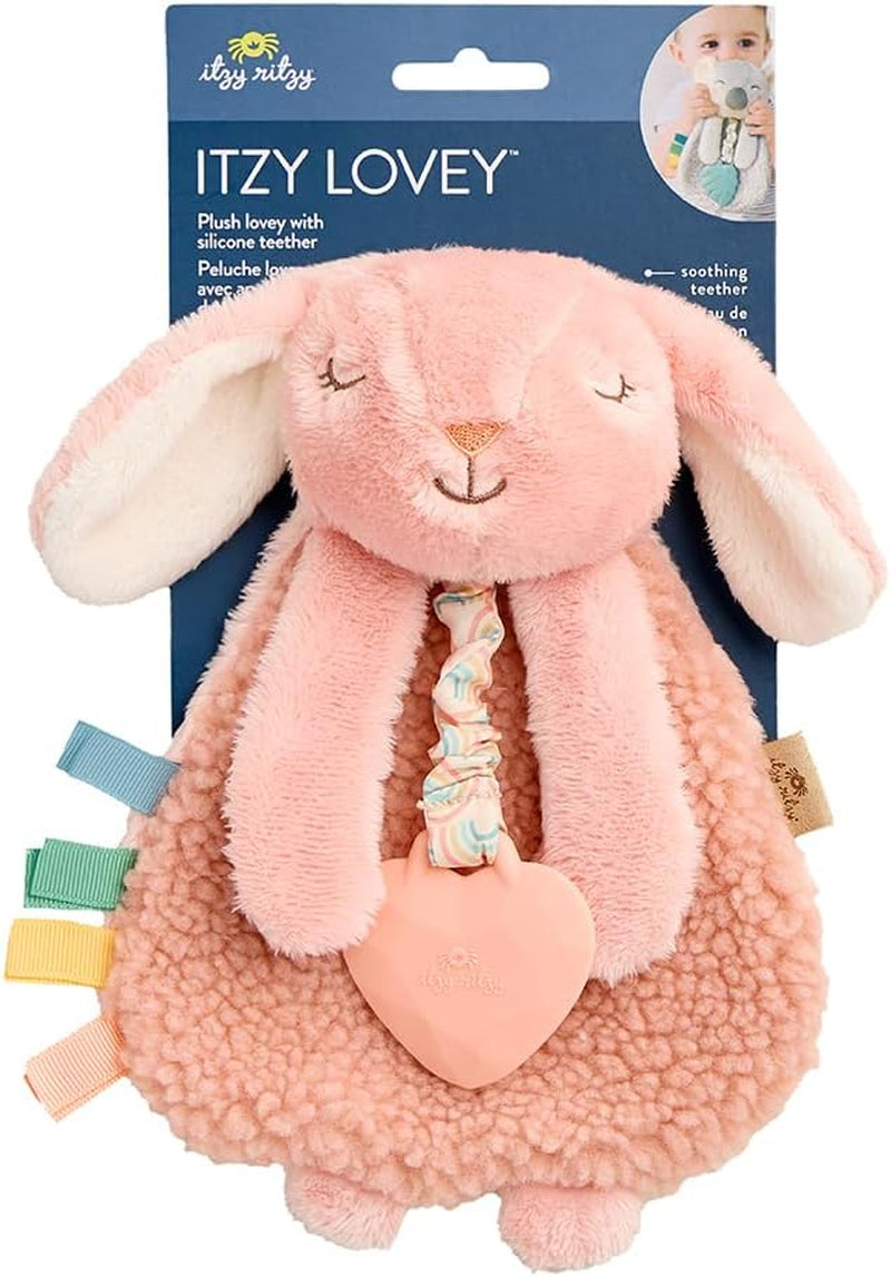 - Itzy Lovey Including Teether, Textured Ribbons & Dangle Arms; Features Crinkle Sound, Sherpa Fabric and Minky Plush; Bunny