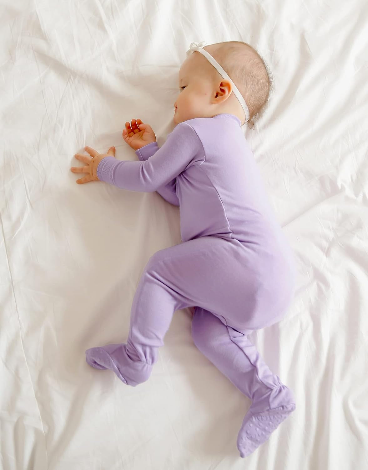 Preemie Infant Boys Girls Footie Pajama Footed Onepiece Solid Modal Sleep and Play Pajamas 0-2T