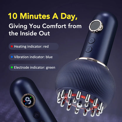 ThermaGlow™ Wireless Heated Meridian Brush – Lymphatic Drainage, Microcurrent Anti-Cellulite Massage for Body & Back