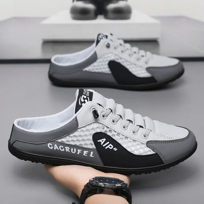 Fashion Men's Slippers Soft Sole Half Slippers Non Slip Flat Support Shoes Slip on Lightweight Casual Shoes Hot Outdoor Slippers