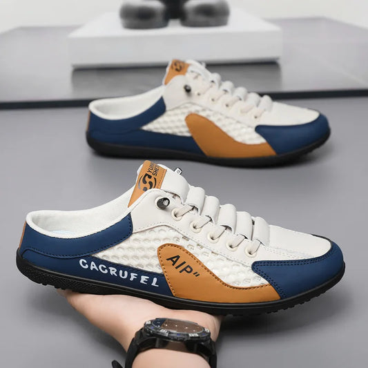 Fashion Men's Slippers Soft Sole Half Slippers Non Slip Flat Support Shoes Slip on Lightweight Casual Shoes Hot Outdoor Slippers