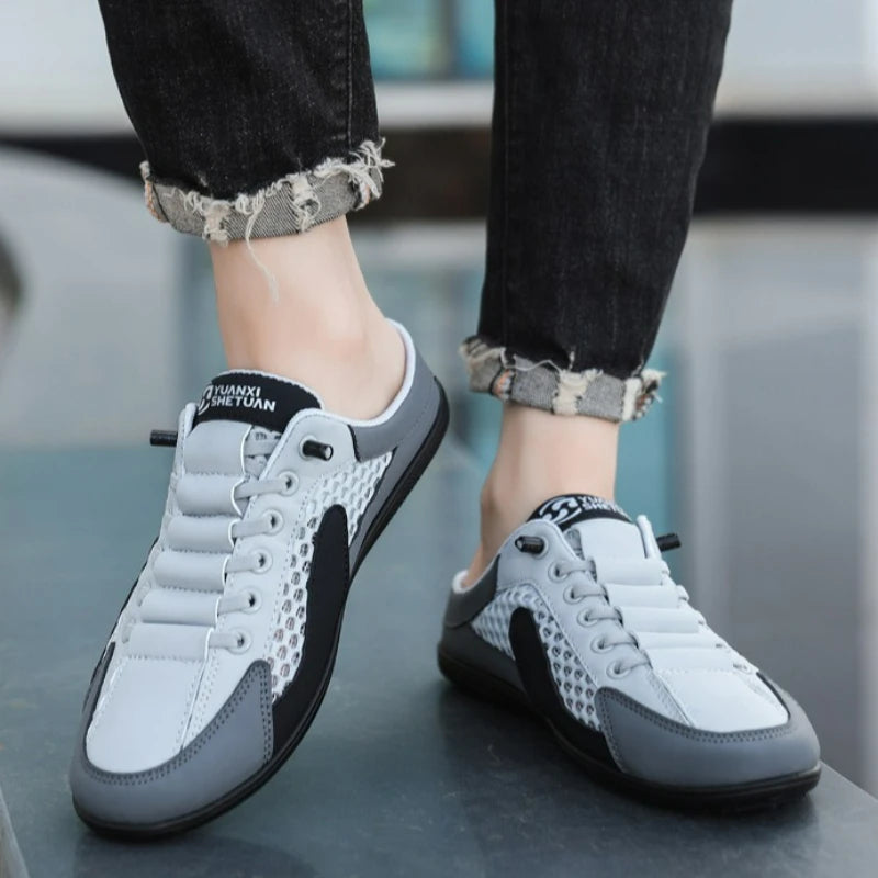 Fashion Men's Slippers Soft Sole Half Slippers Non Slip Flat Support Shoes Slip on Lightweight Casual Shoes Hot Outdoor Slippers