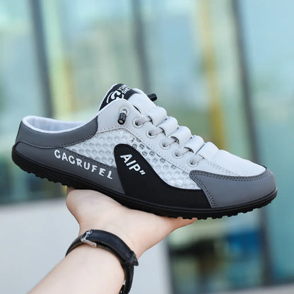 Fashion Men's Slippers Soft Sole Half Slippers Non Slip Flat Support Shoes Slip on Lightweight Casual Shoes Hot Outdoor Slippers
