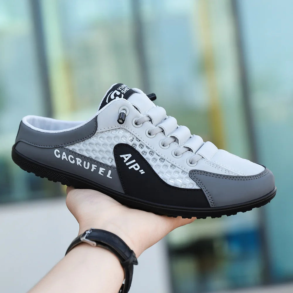 Fashion Men's Slippers Soft Sole Half Slippers Non Slip Flat Support Shoes Slip on Lightweight Casual Shoes Hot Outdoor Slippers