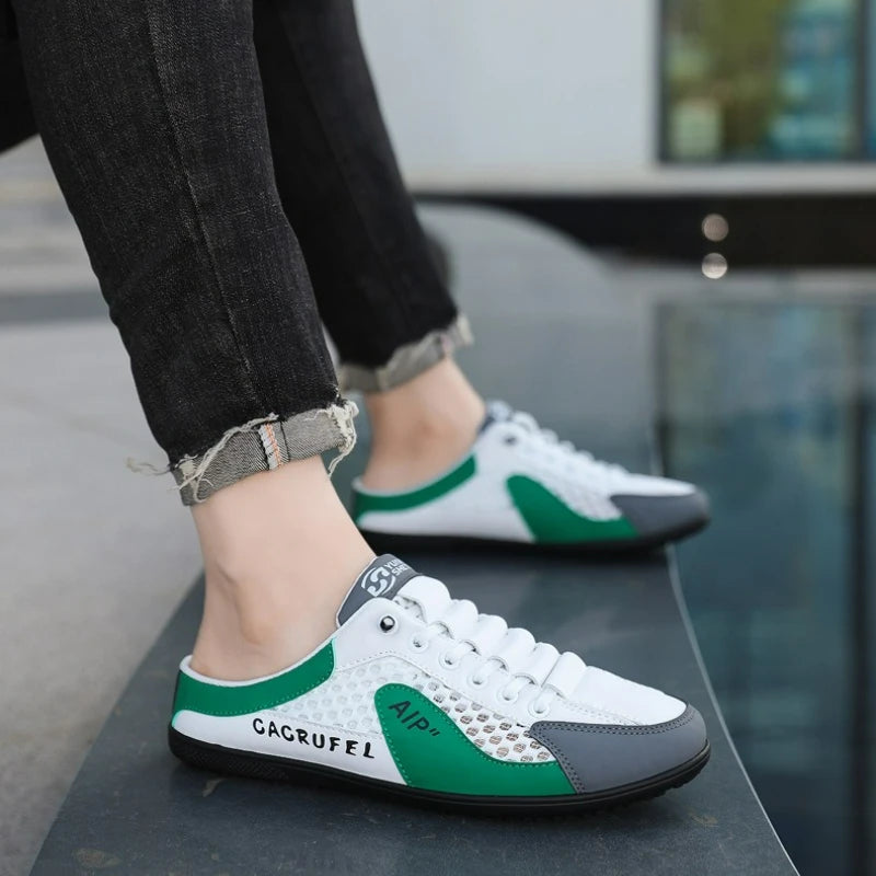 Fashion Men's Slippers Soft Sole Half Slippers Non Slip Flat Support Shoes Slip on Lightweight Casual Shoes Hot Outdoor Slippers