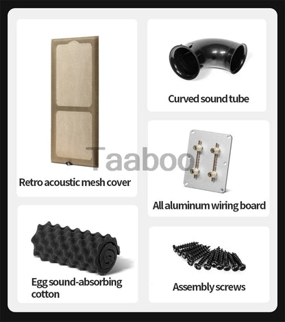8 Inch Three-Way Labyrinth Speaker Empty Box Bookshelf Speaker Home Speaker DIY Hifi Audio Wooden Handmade Box Passive Speaker