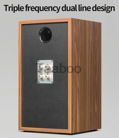 8 Inch Three-Way Labyrinth Speaker Empty Box Bookshelf Speaker Home Speaker DIY Hifi Audio Wooden Handmade Box Passive Speaker