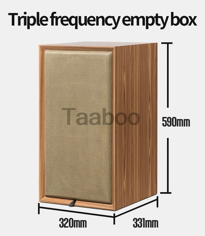 8 Inch Three-Way Labyrinth Speaker Empty Box Bookshelf Speaker Home Speaker DIY Hifi Audio Wooden Handmade Box Passive Speaker