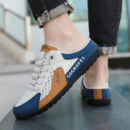 Fashion Men's Slippers Soft Sole Half Slippers Non Slip Flat Support Shoes Slip on Lightweight Casual Shoes Hot Outdoor Slippers