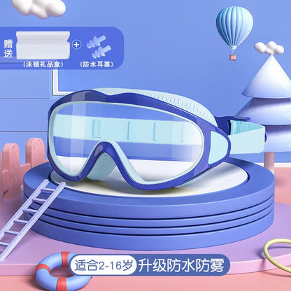 AquaChamp Kids Swim Set – Waterproof Anti-Fog Swimming Goggles & Cap with Protective Case